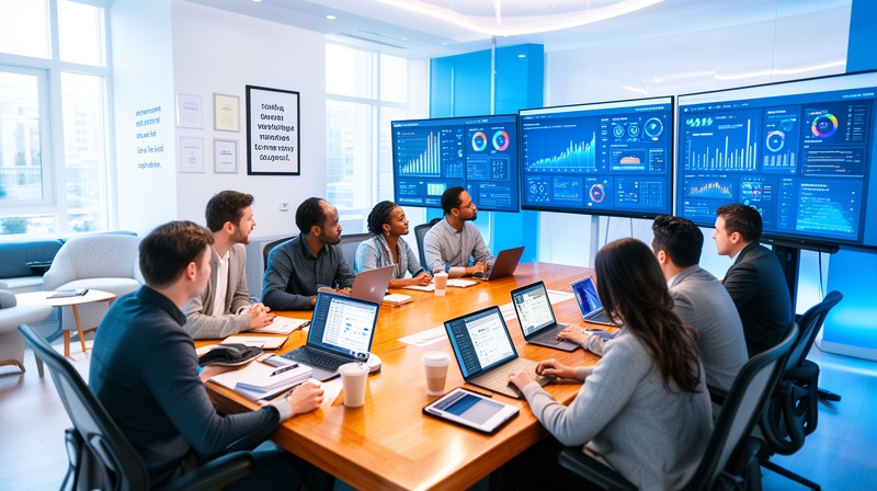 AI Image Detector research team collaborating on image analysis